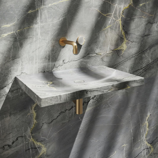 Levitare Amazon Blue Marble Ultra Thin Wall Hung Basin 600mm