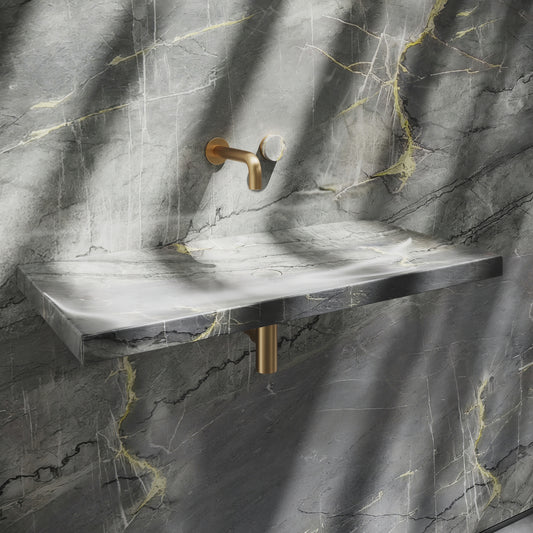 Levitare Amazon Blue Marble Ultra Thin Wall Mounted Basin 800mm