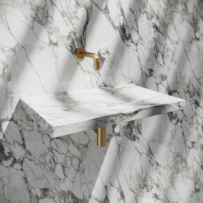 Levitare Arabescato Marble Ultra Thin Wall Hung Basin 600mm