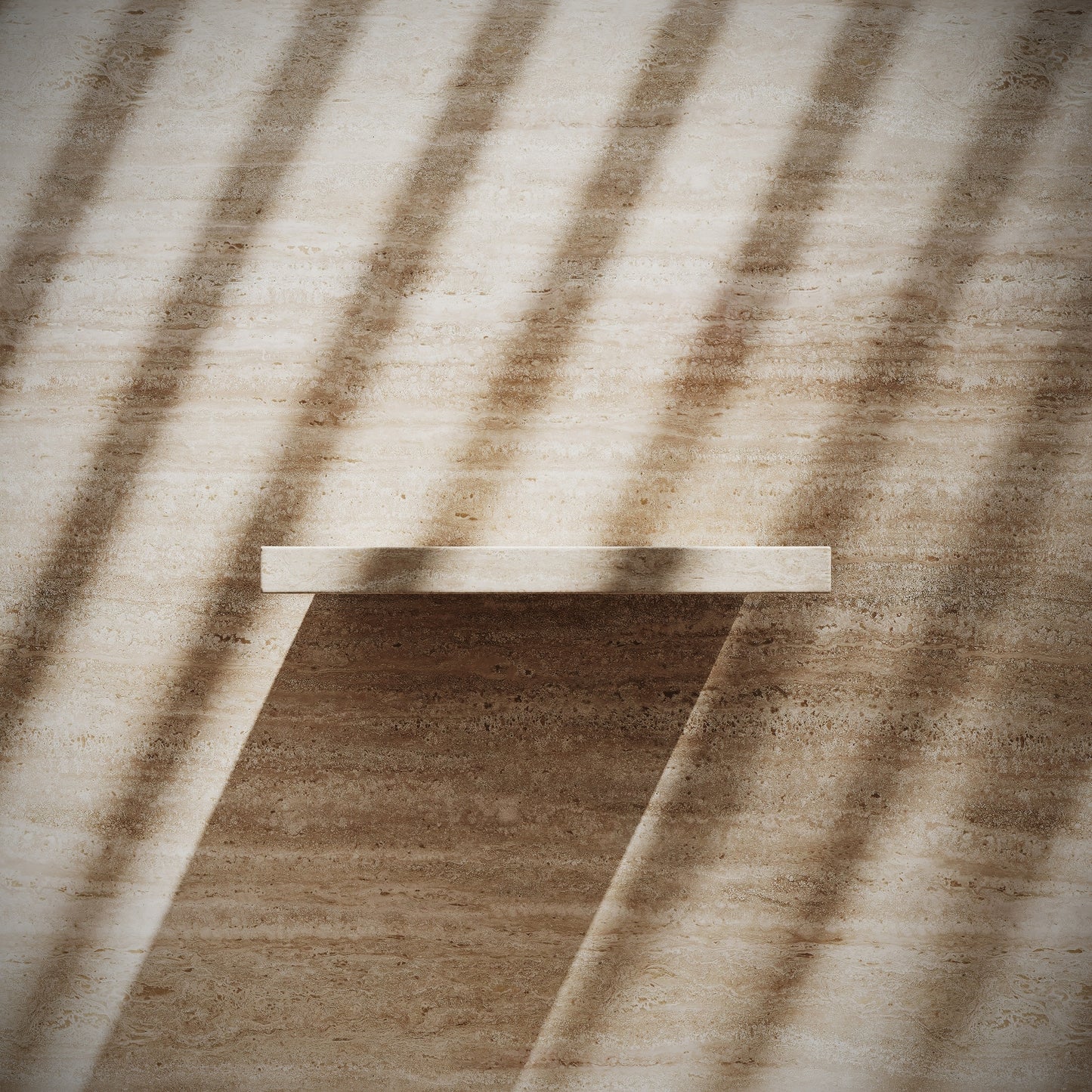 Levitare Travertine Marble Ultra Thin Wall Hung Basin 600mm