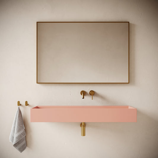 Lineare Blush Concrete Wall Hung Basin 1200mm