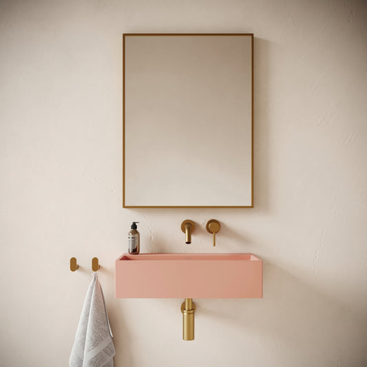 Lineare Blush Concrete Wall Hung Basin 600mm