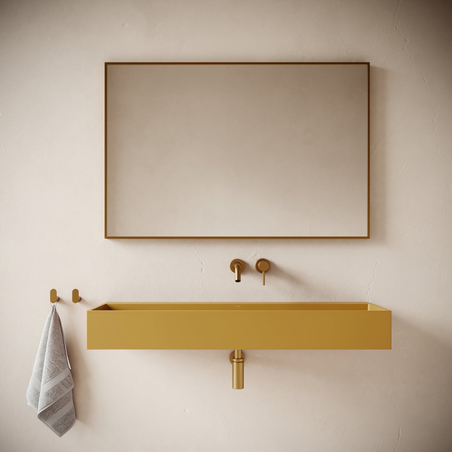 Lineare Saffron Concrete Wall Hung Basin 1200mm