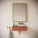 Lineare Terracotta Concrete Wall Hung Basin 600mm
