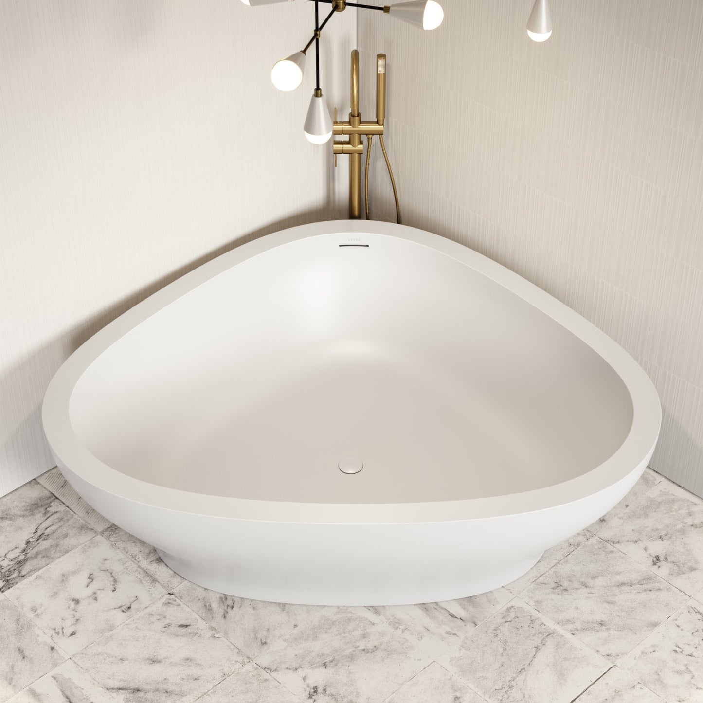 Lissoni Freestanding Corner Stone Bath 1780mm