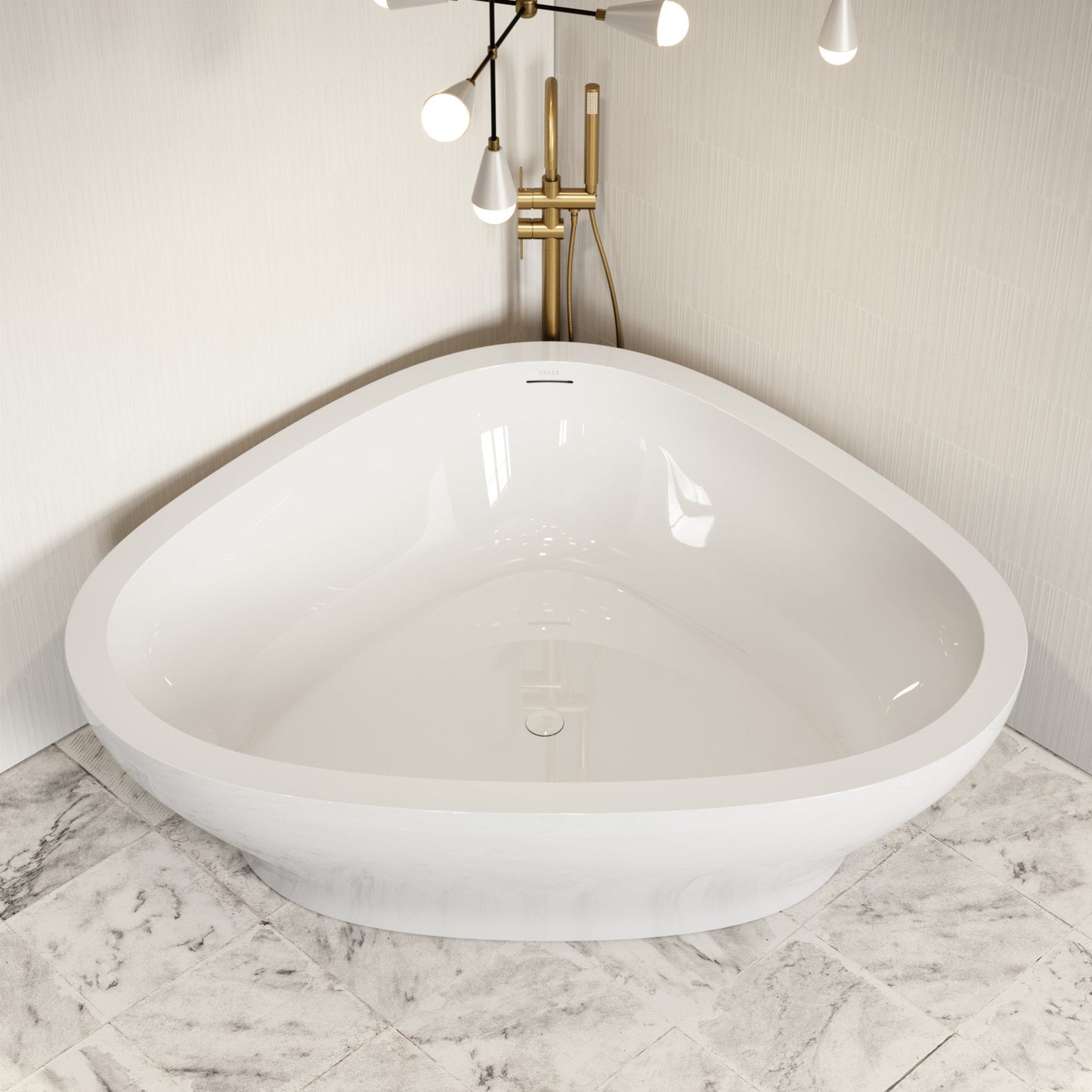 Lissoni Freestanding Corner Stone Bath 1780mm