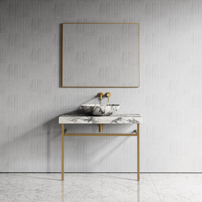 Lomazzo Arabescato Marble Countertop Vanity Unit 1000mm