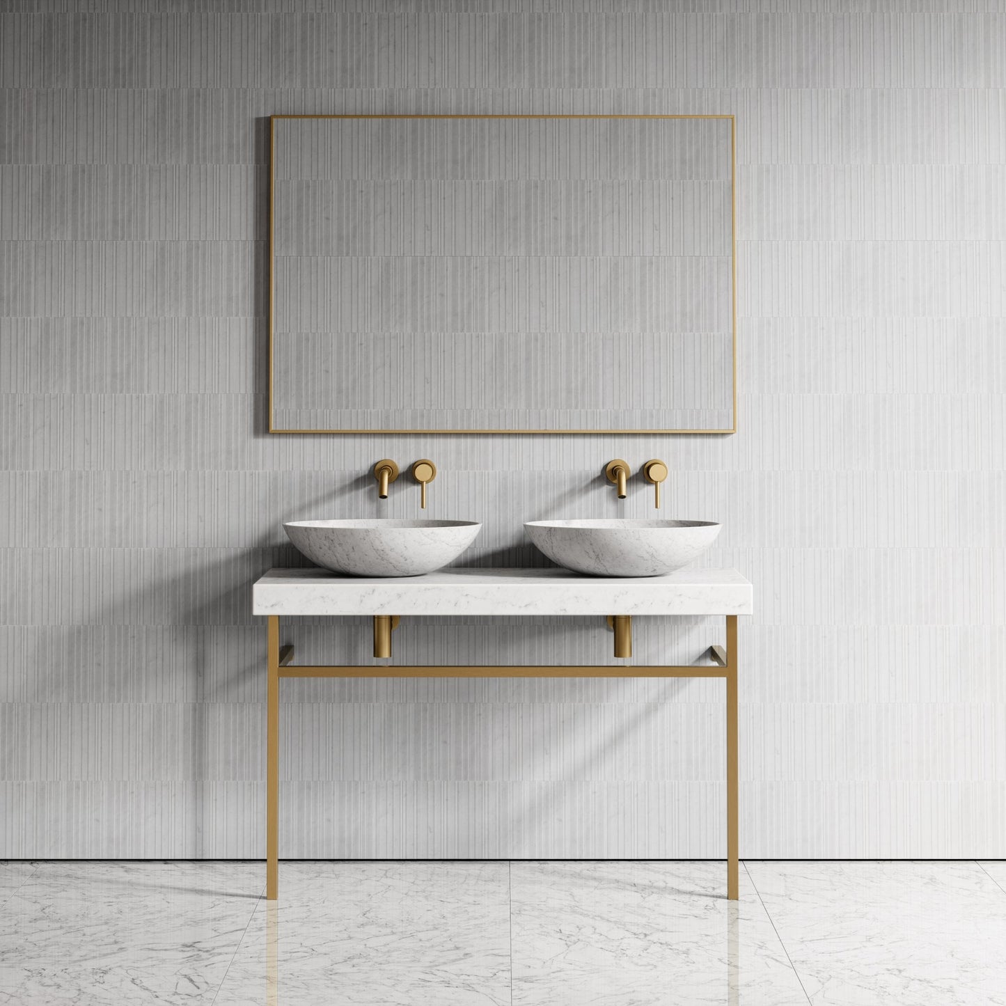 Lomazzo Carrara Marble Countertop Vanity Unit 1200mm