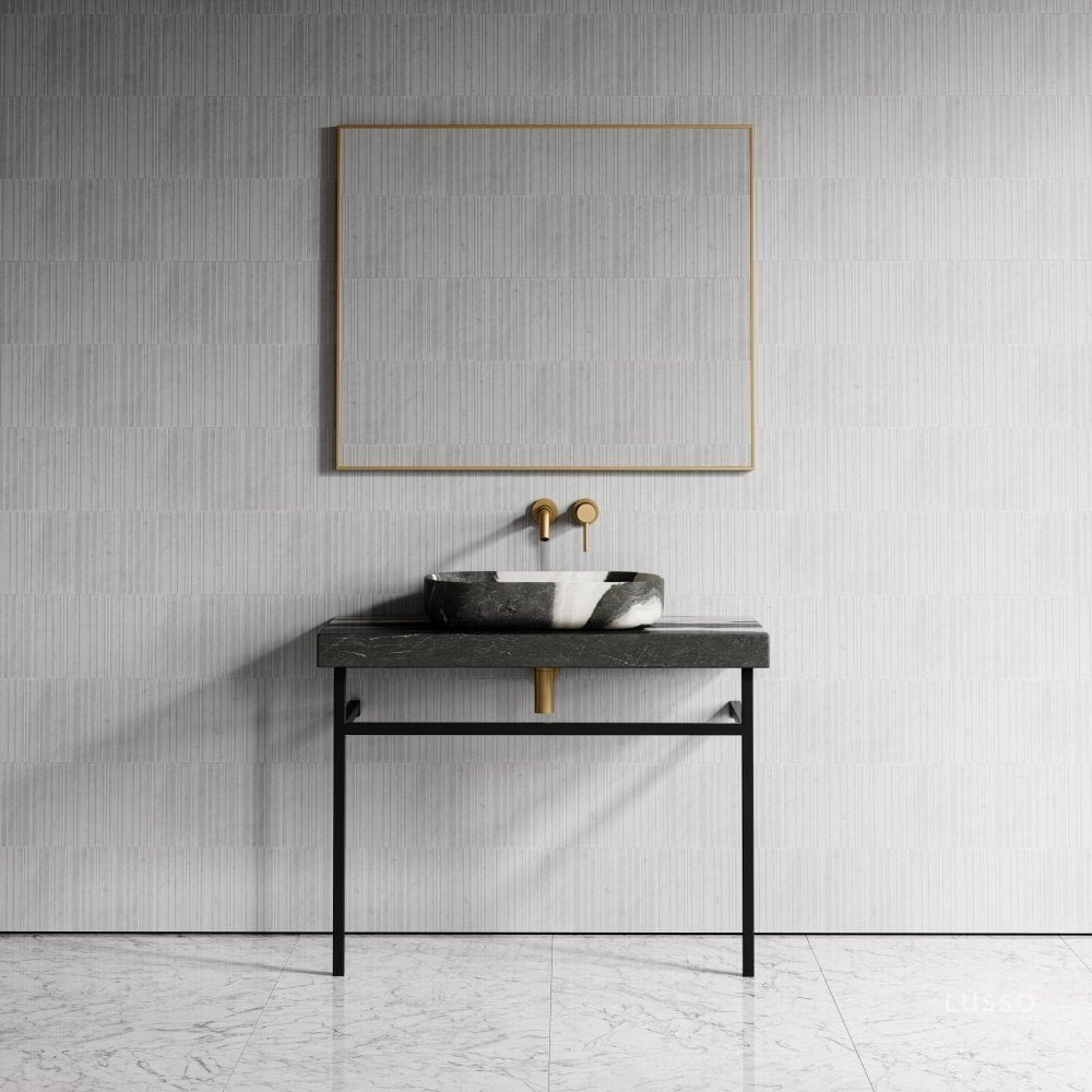 Lomazzo Panda Marble Countertop Vanity Unit 1000mm