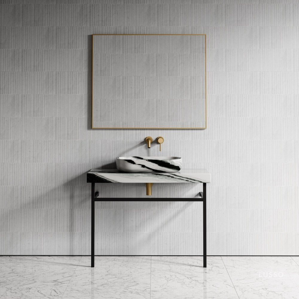 Lomazzo Panda Marble Countertop Vanity Unit 1000mm