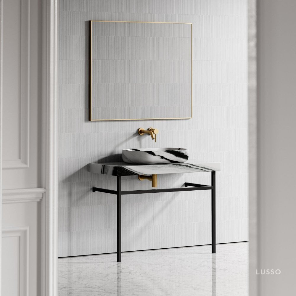 Lomazzo Panda Marble Countertop Vanity Unit 1000mm