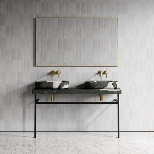 Lomazzo Panda Marble Countertop Vanity Unit 1400mm