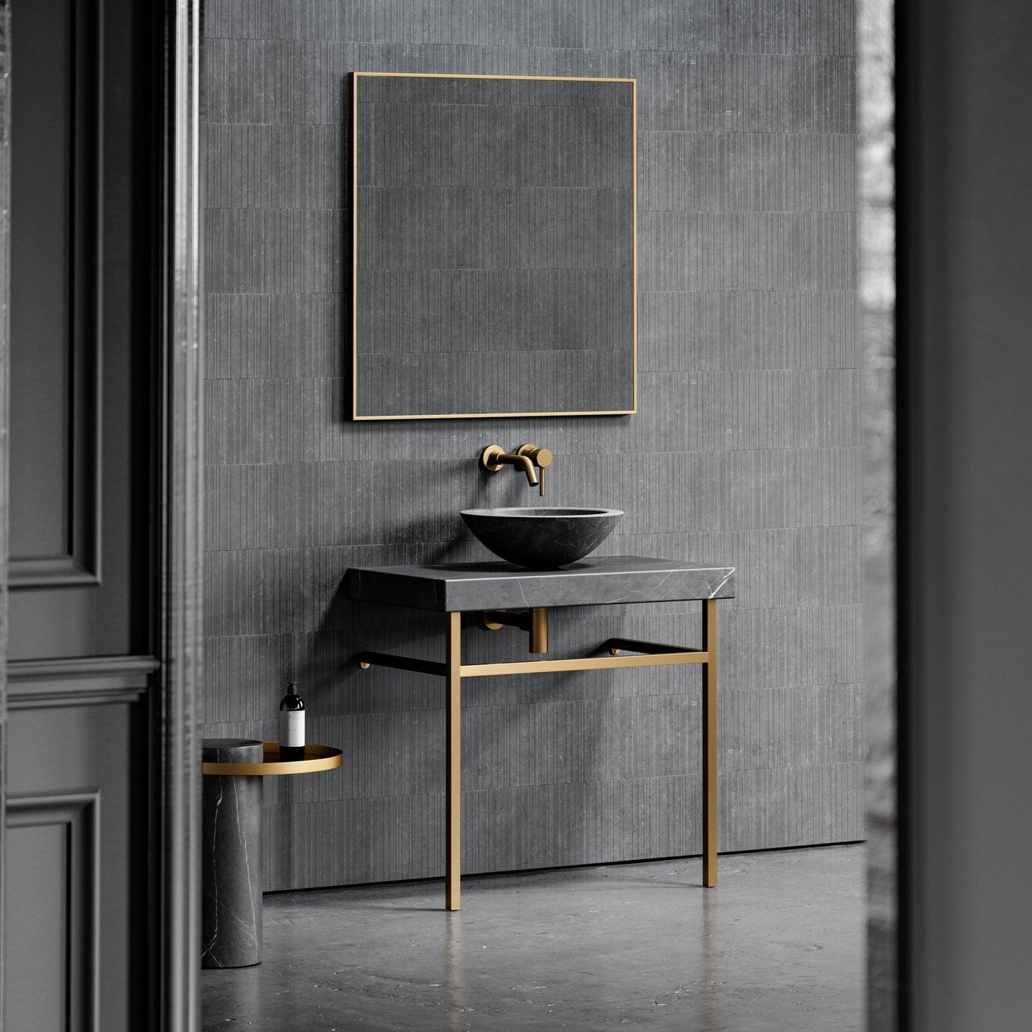 Lomazzo Pietra Grey Marble Countertop Vanity Unit 800mm