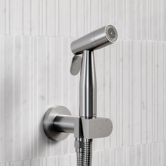 Lusso Brushed Stainless Temperature Control Douche Shower Spray Kit