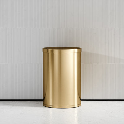 Lusso Cestino Brushed Gold 9 Litre Swing Lid Bin