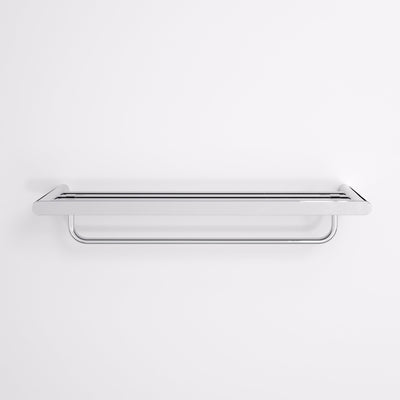 Lusso Chrome Luxe Towel Shelf With Rail 600mm