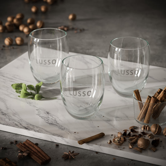 Lusso Glass Insulated Double Walled Hot Drink Tumblers x 4