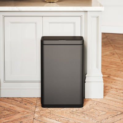 Lusso Mondiza Matte Black 30 Litre Kitchen Sensor Bin