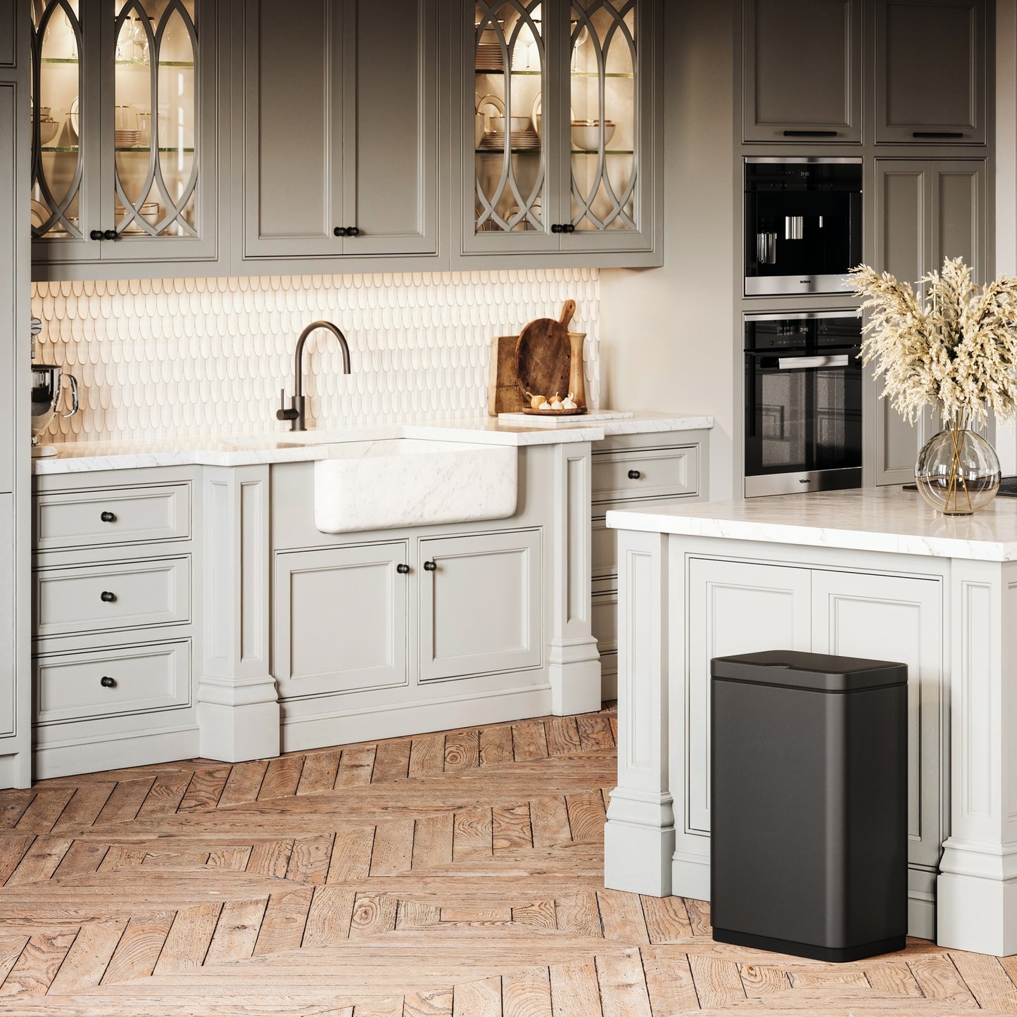 Lusso Mondiza Matte Black 30 Litre Kitchen Sensor Bin