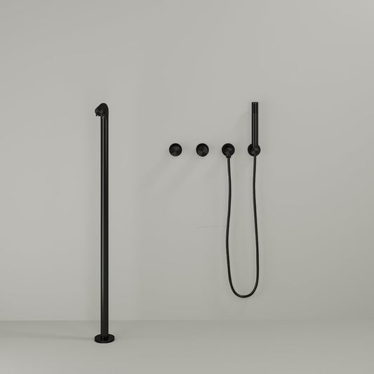 Urban Gunmetal Black Floorstanding Bath Shower Mixer Tap