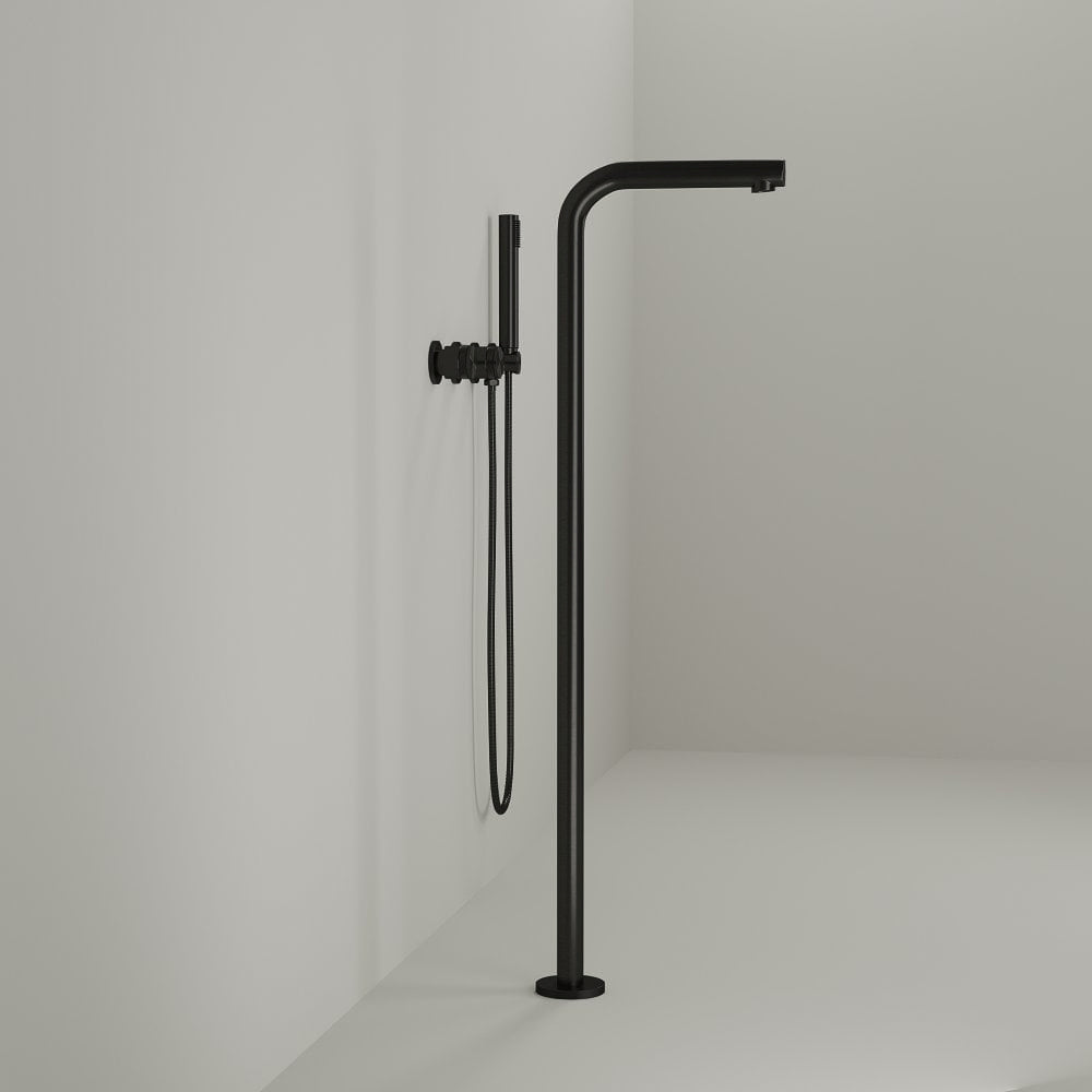 Urban Gunmetal Black Floorstanding Bath Shower Mixer Tap