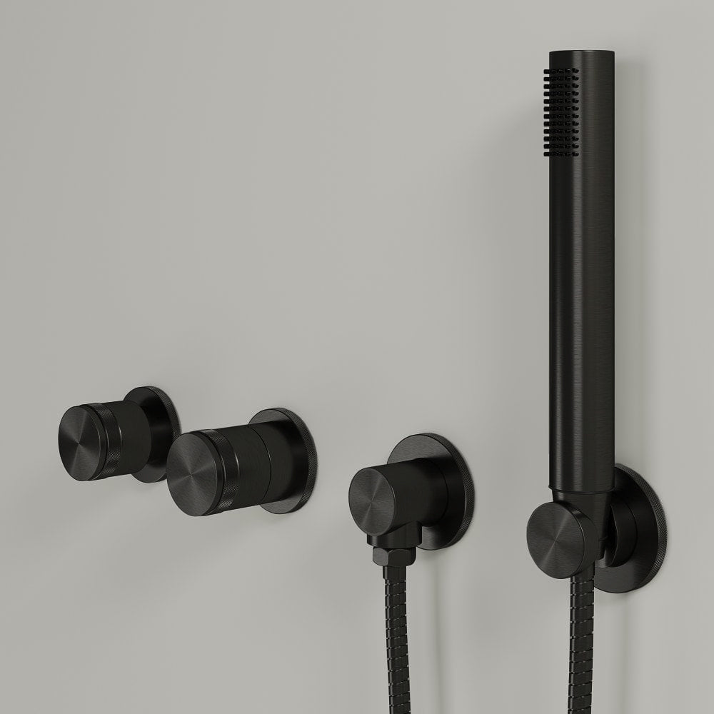 Urban Gunmetal Black Floorstanding Bath Shower Mixer Tap