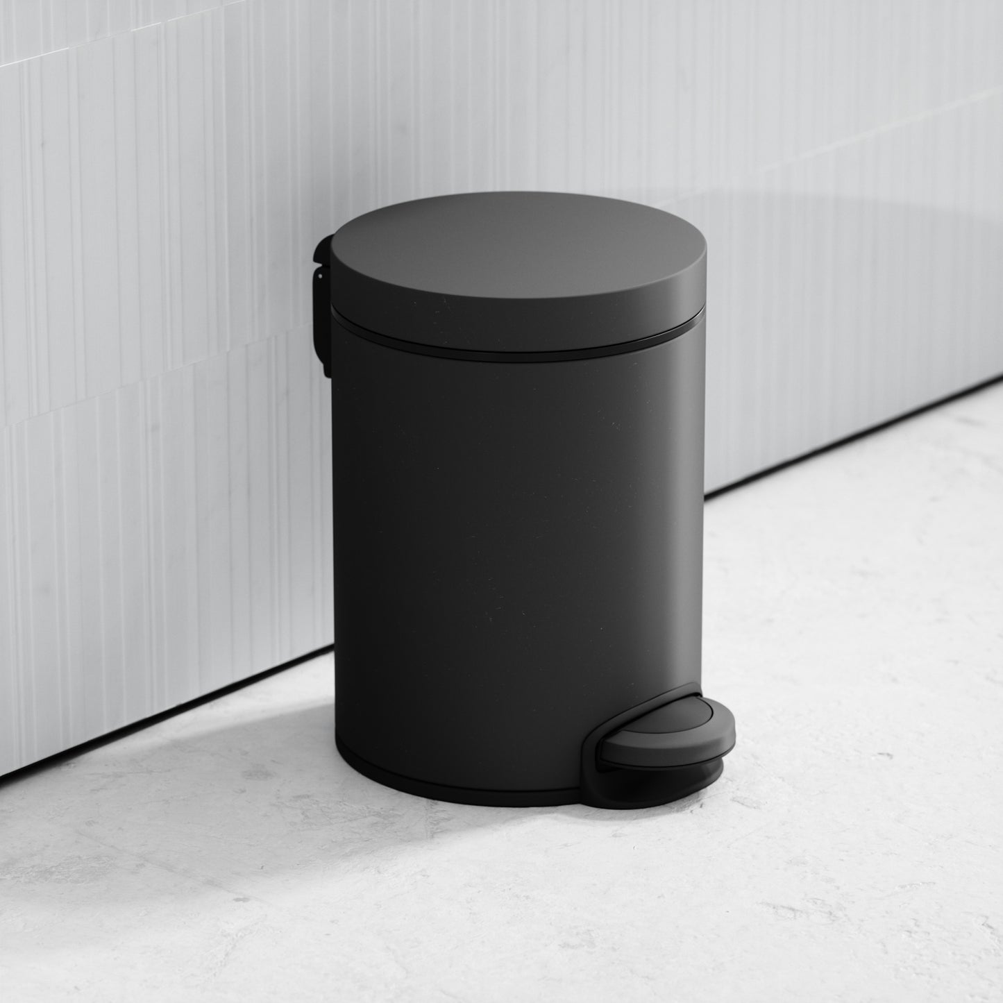Lusso Vittoria Matte Black 5 Litre Pedal Bin