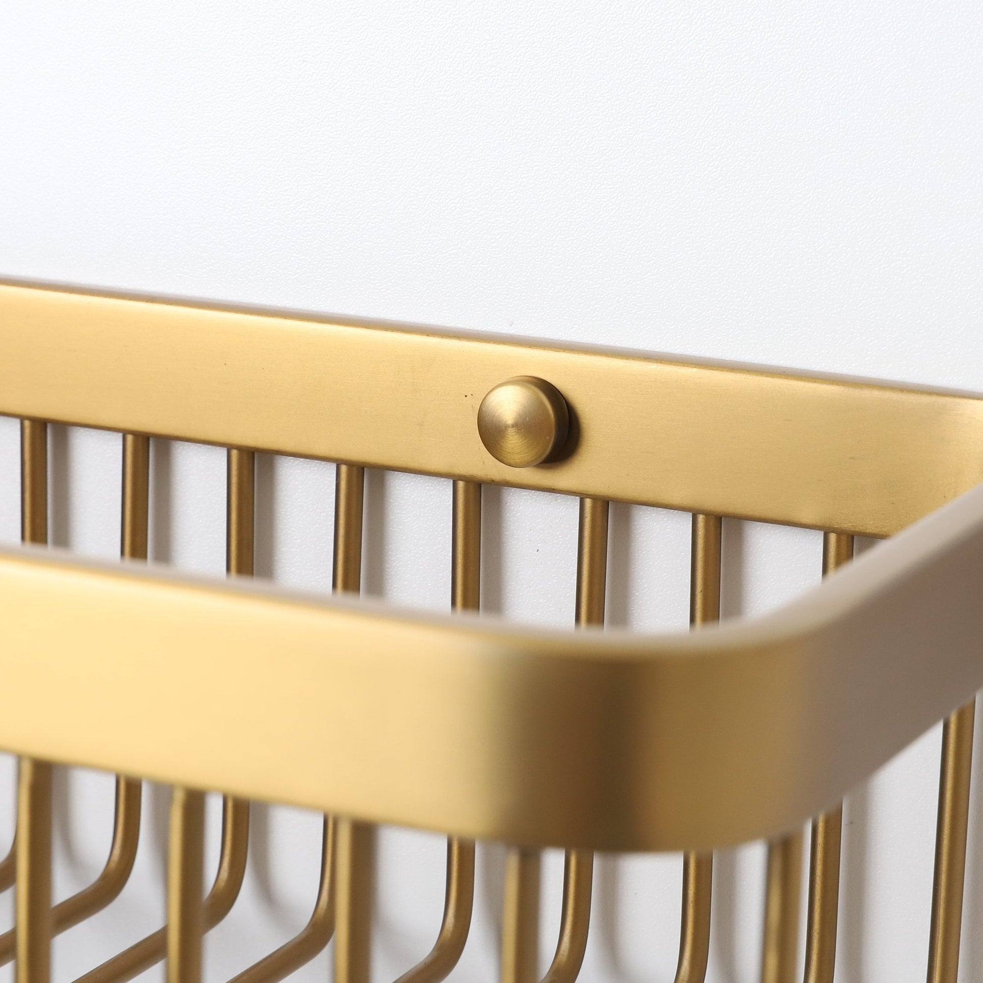 Luxe Brushed Gold Large Shower Storage Basket
