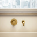 Luxe Brushed Gold Wall Mounted Bath Mixer Tap