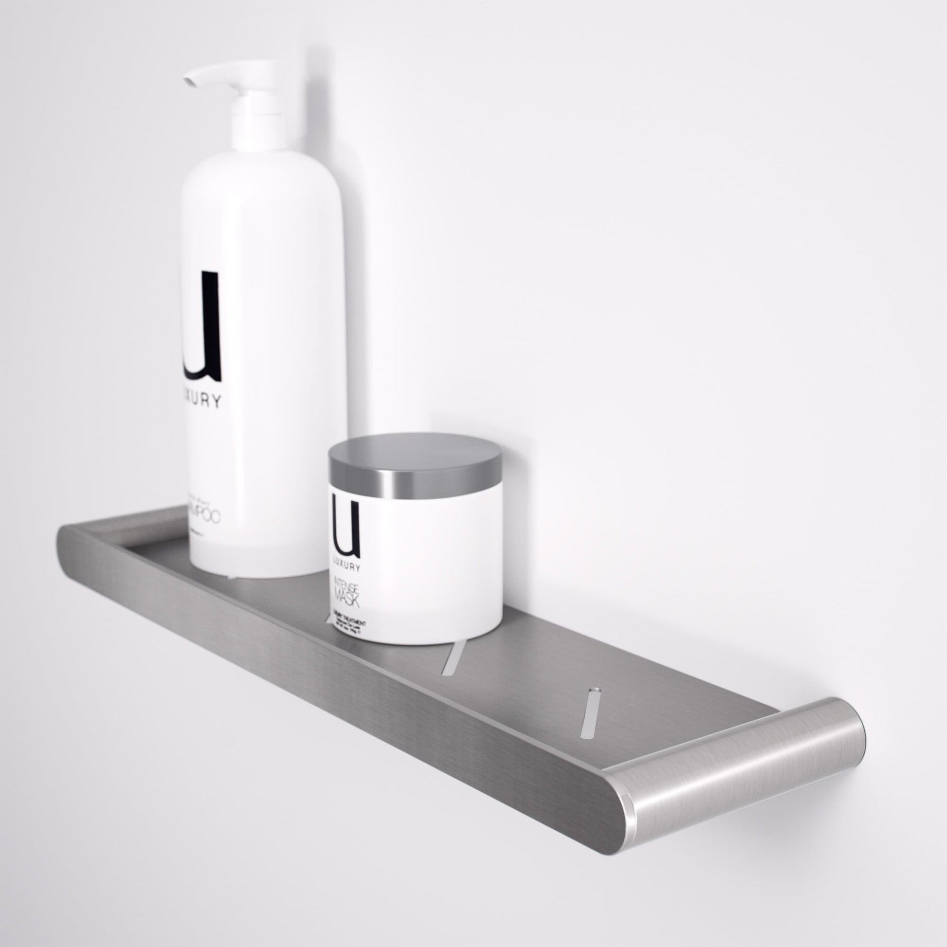 Luxe Brushed Stainless Bathroom Shower Storage Shelf