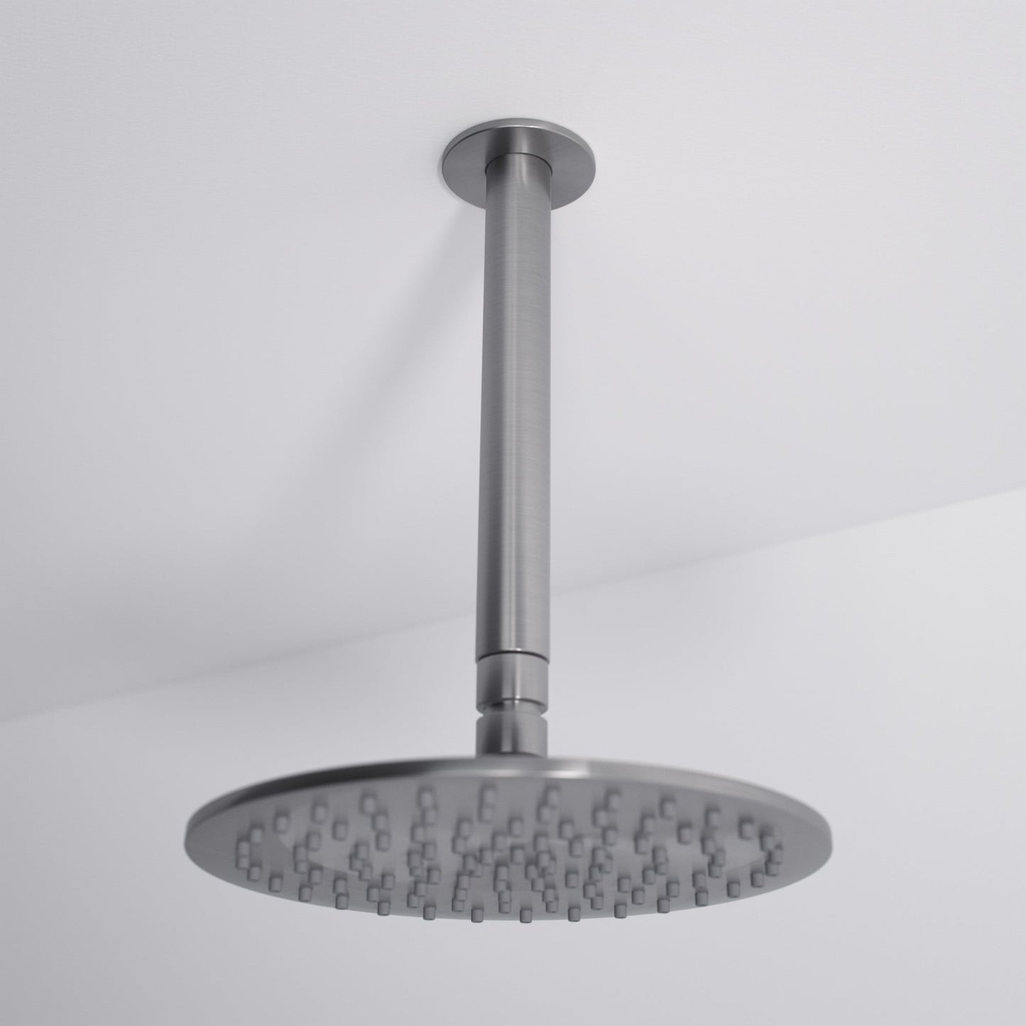 Luxe Brushed Stainless Ceiling Mount Shower Arm 200mm