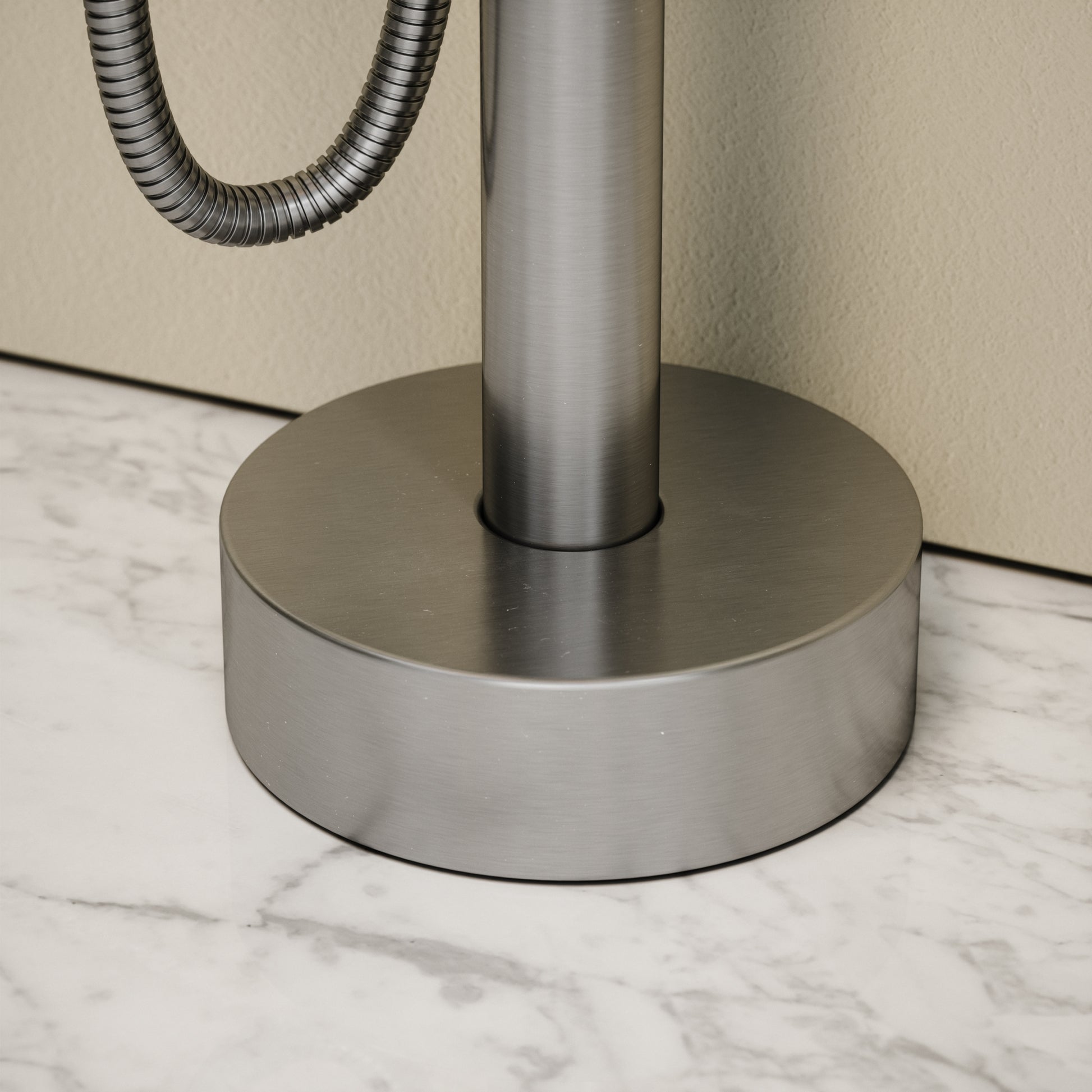 Luxe Brushed Stainless Floorstanding Bath Shower Mixer Tap