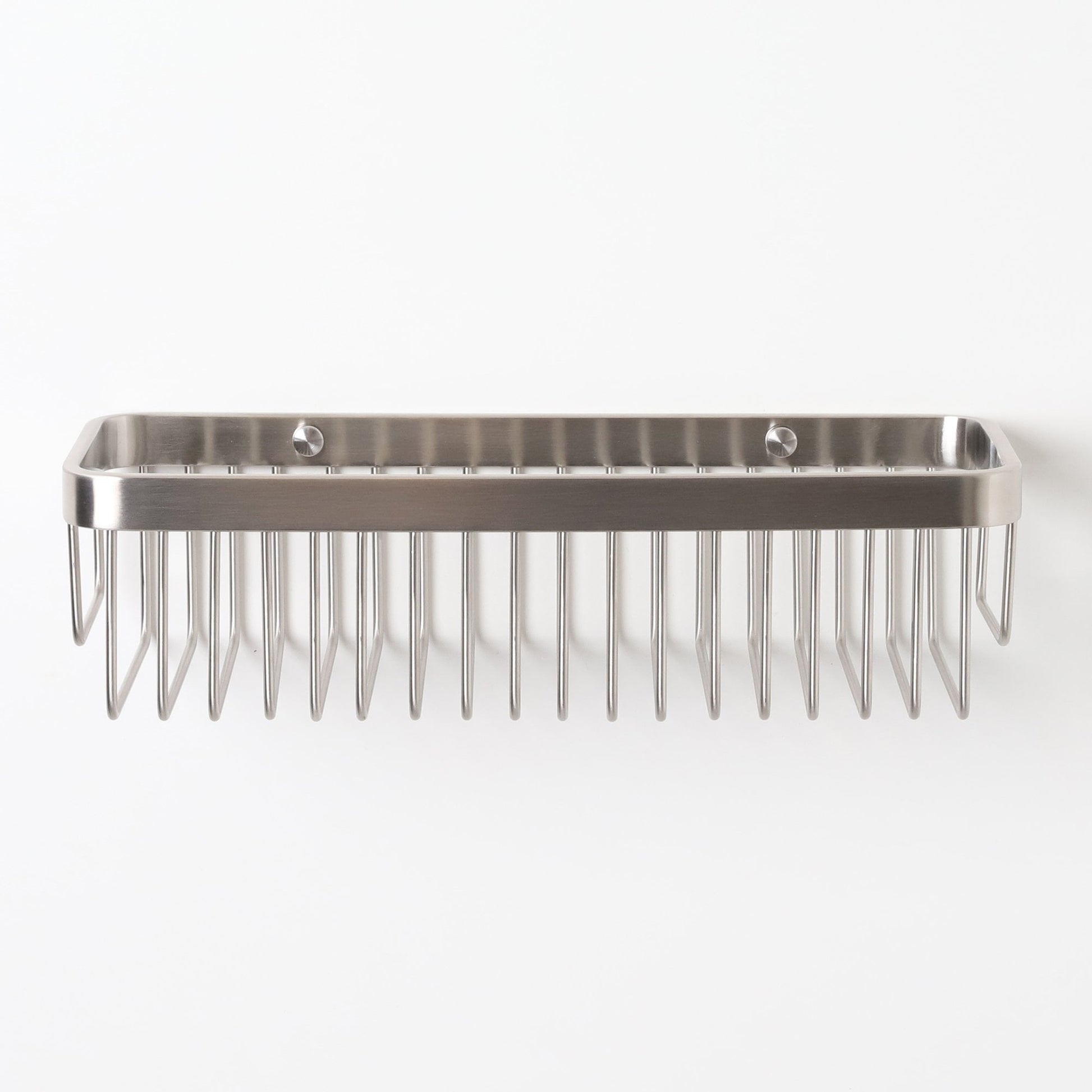Luxe Brushed Stainless Large Shower Storage Basket