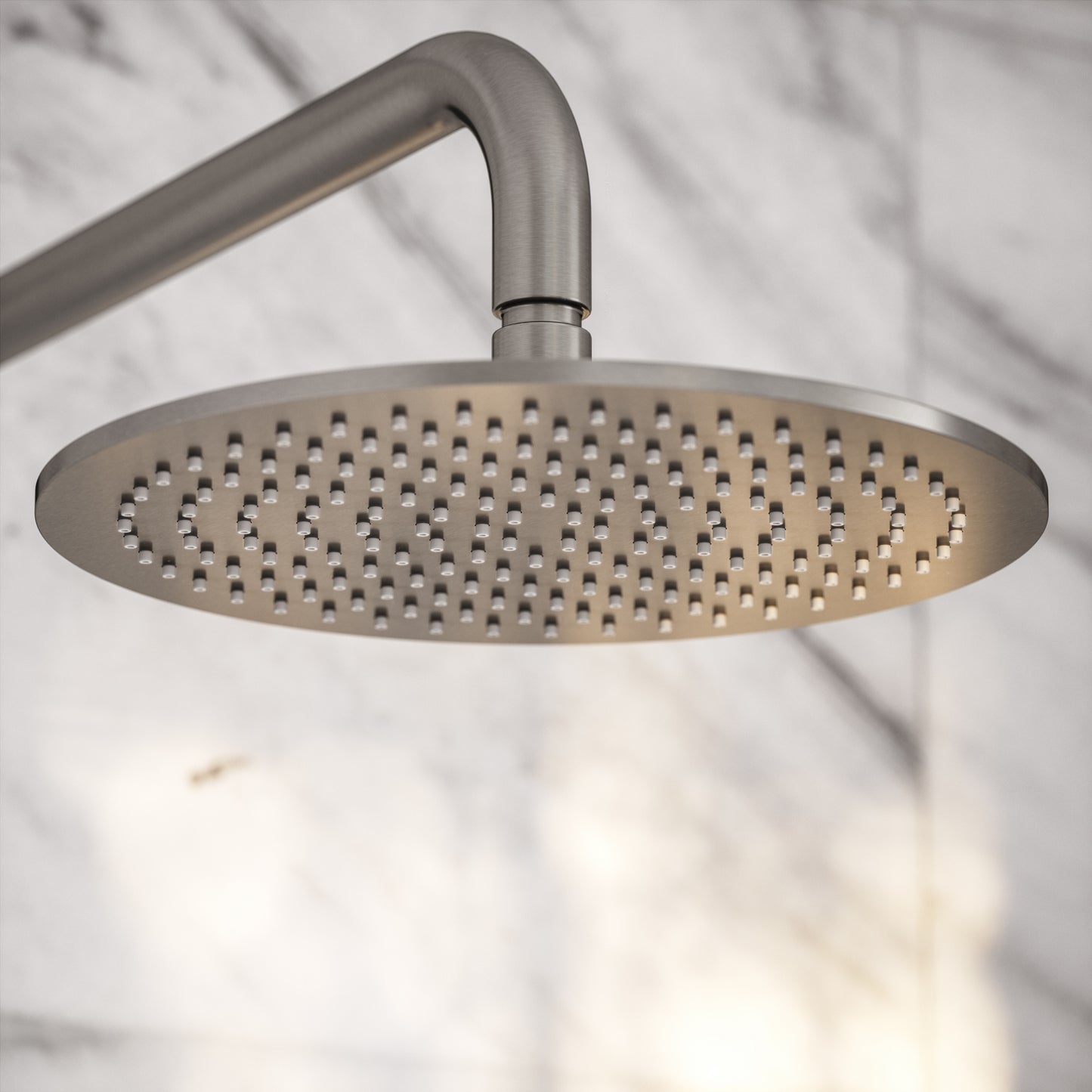 Luxe Brushed Stainless Thermostatic Shower with Handheld Shower