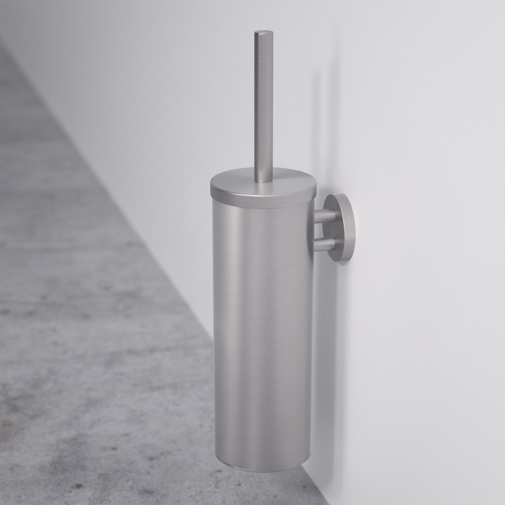 Luxe Brushed Stainless Wall Mounted Toilet Brush