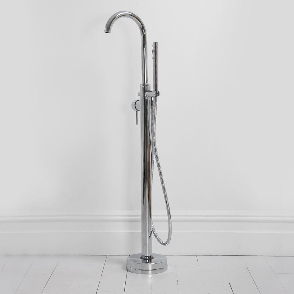 Luxe Chrome Floorstanding Bath Shower Mixer Tap