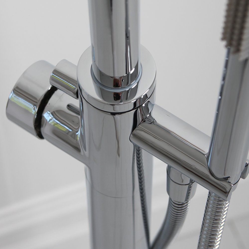 Luxe Chrome Floorstanding Bath Shower Mixer Tap