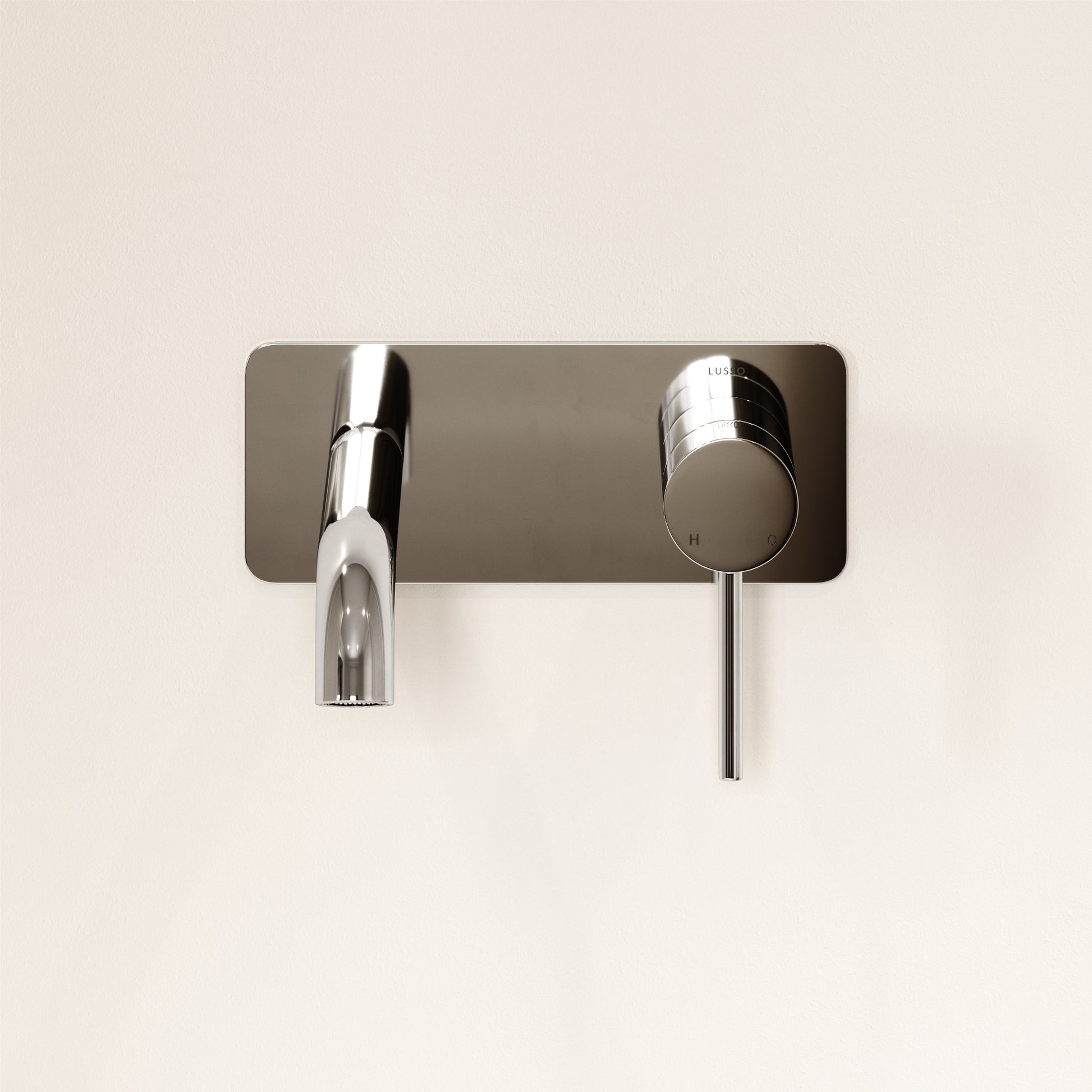 Luxe Chrome Wall Mounted Basin Mixer Tap V2