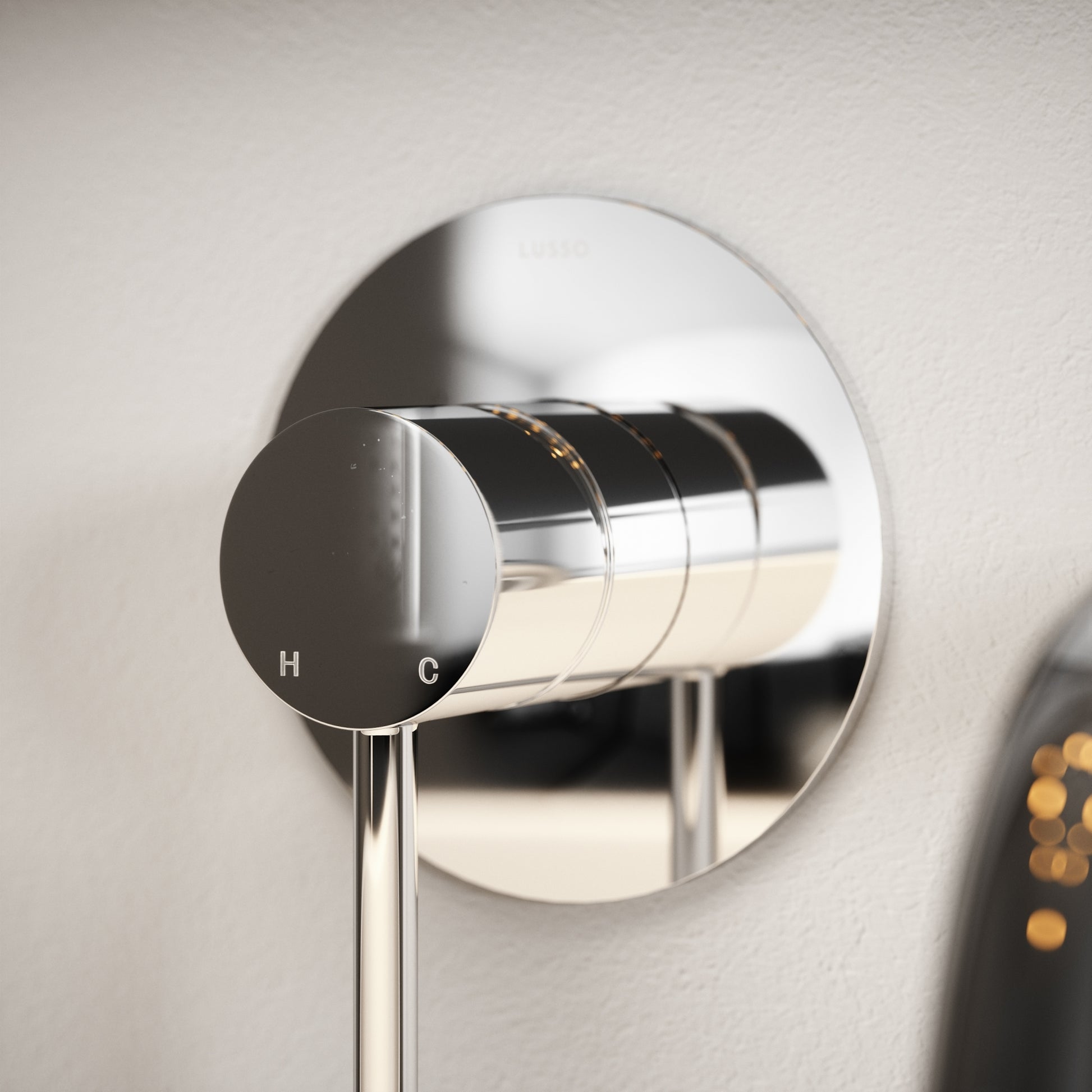 Luxe Chrome Wall Mounted Bath Mixer Tap