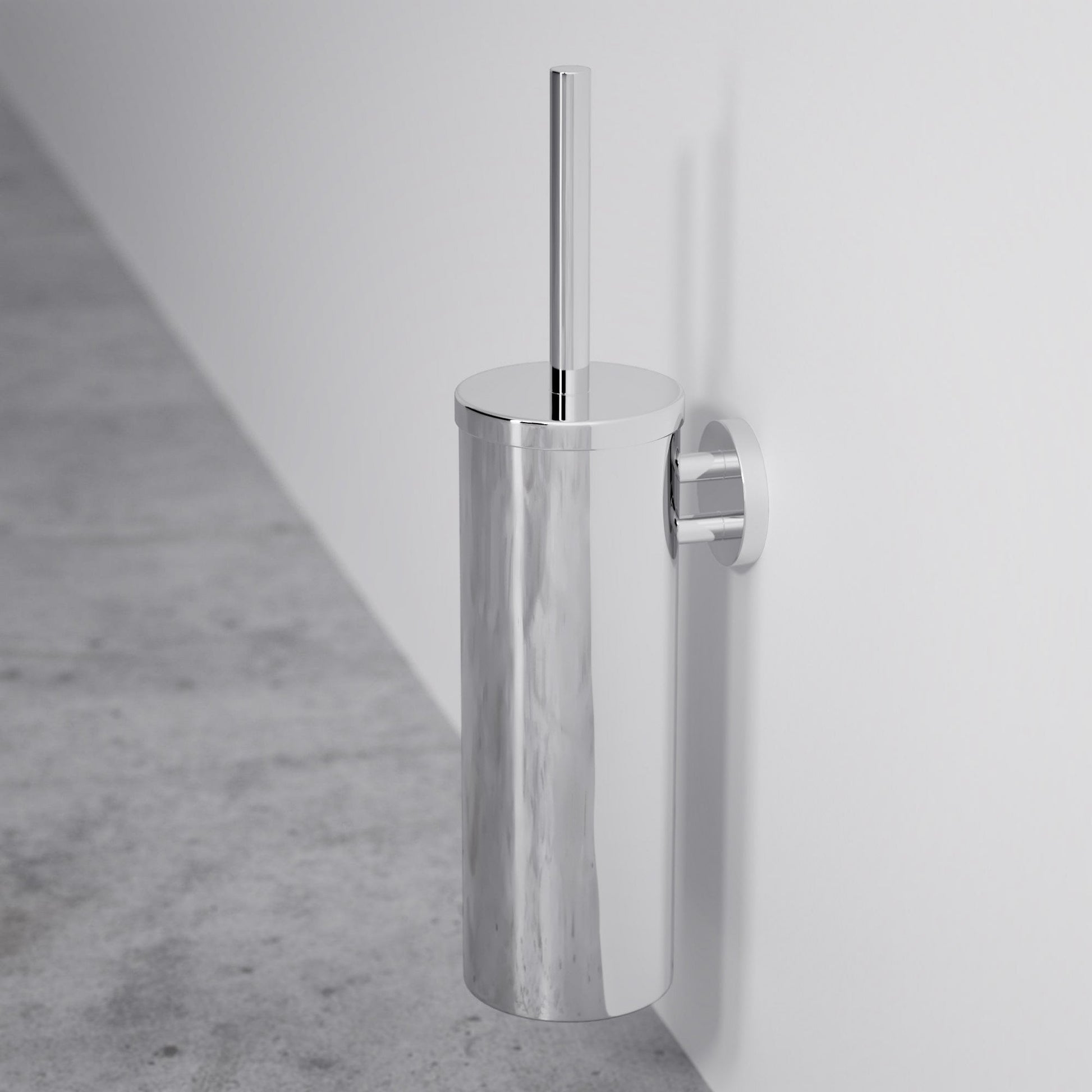 Luxe Chrome Wall Mounted Toilet Brush