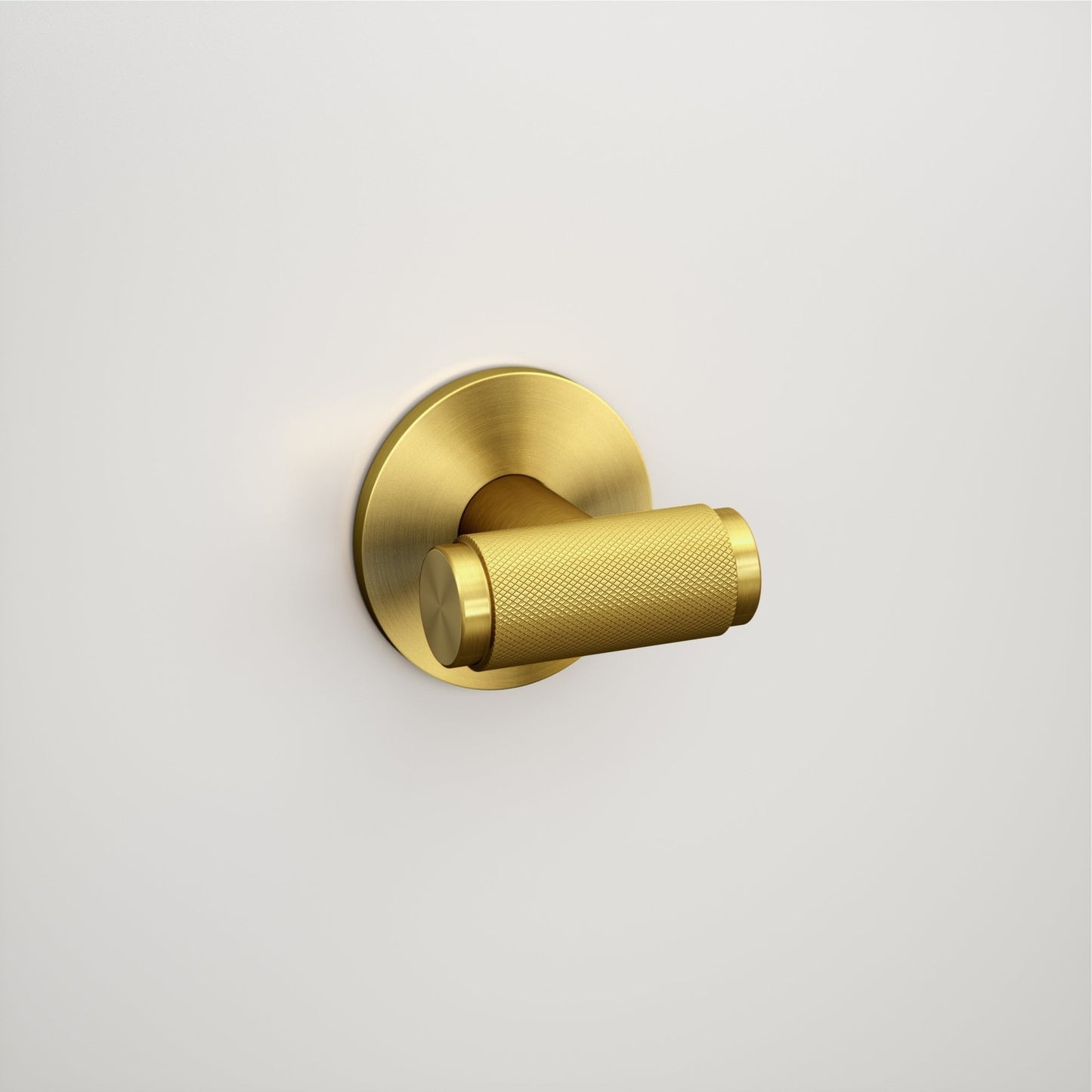 Luxe Knurled Brushed Gold Bathroom WC Thumbturn Set with Latch