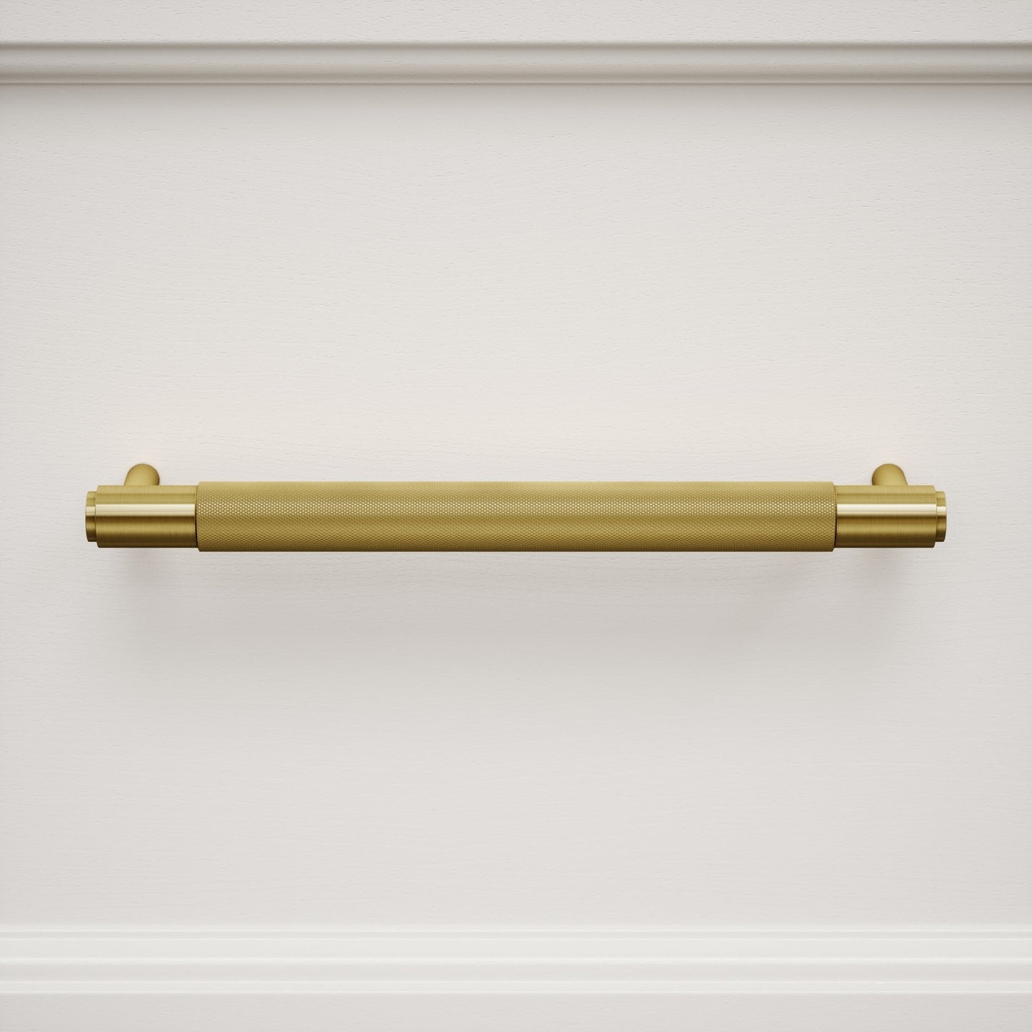 Luxe Knurled Brushed Gold Pull Bar 250mm