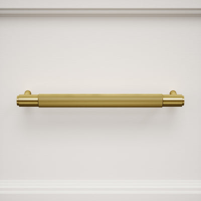 Luxe Knurled Brushed Gold Pull Bar 250mm