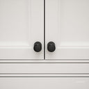 Luxe Knurled Matte Black Furniture Knobs