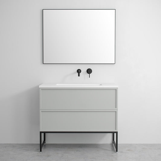 Luxe Matte Black Mirror 1000mm