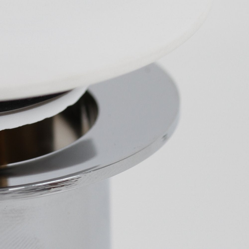 Luxe Matte White Slotted Click Clack Basin Waste