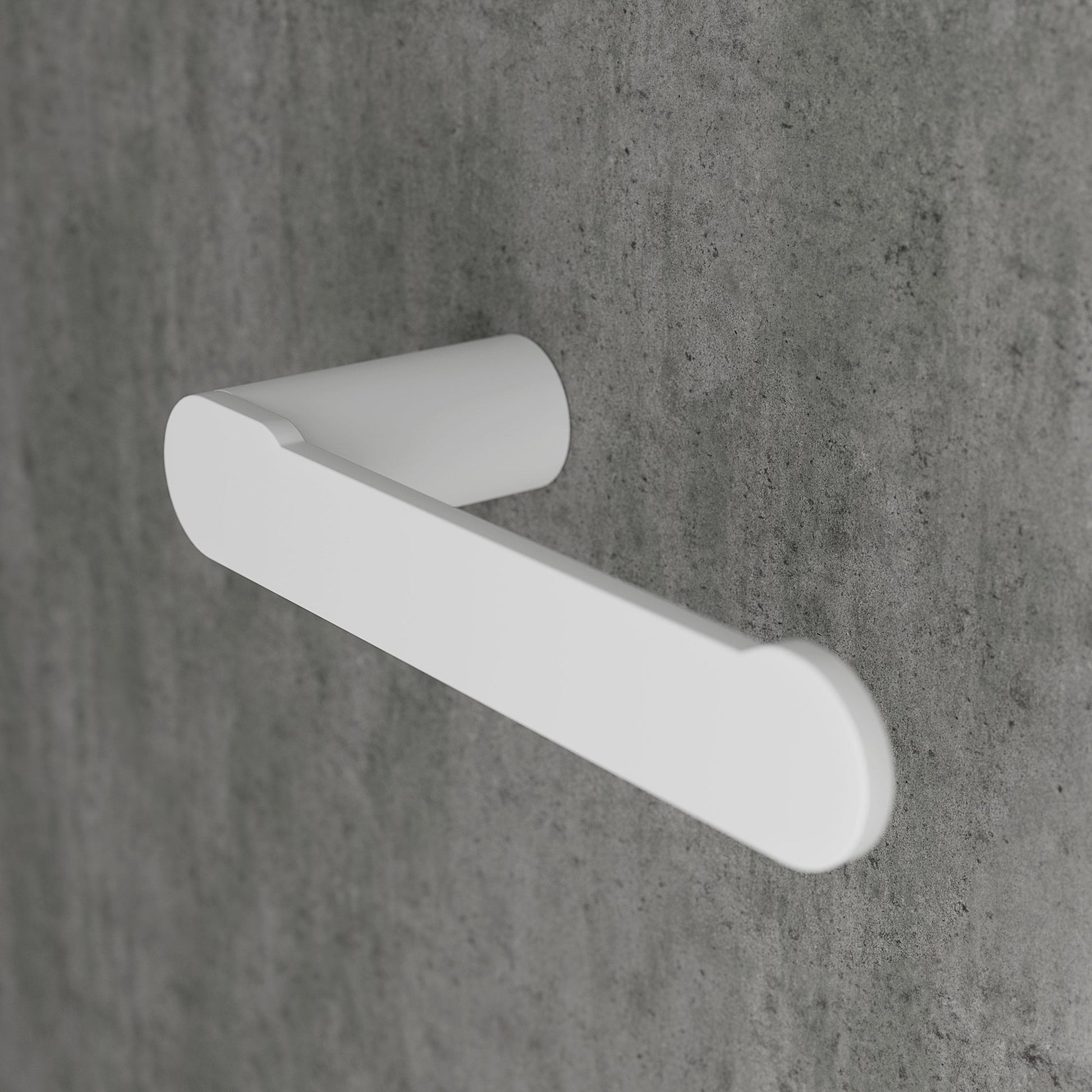Luxe Matte White Toilet Roll Holder