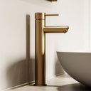 Luxe Monobloc Brushed Gold Basin Tall Mixer Tap