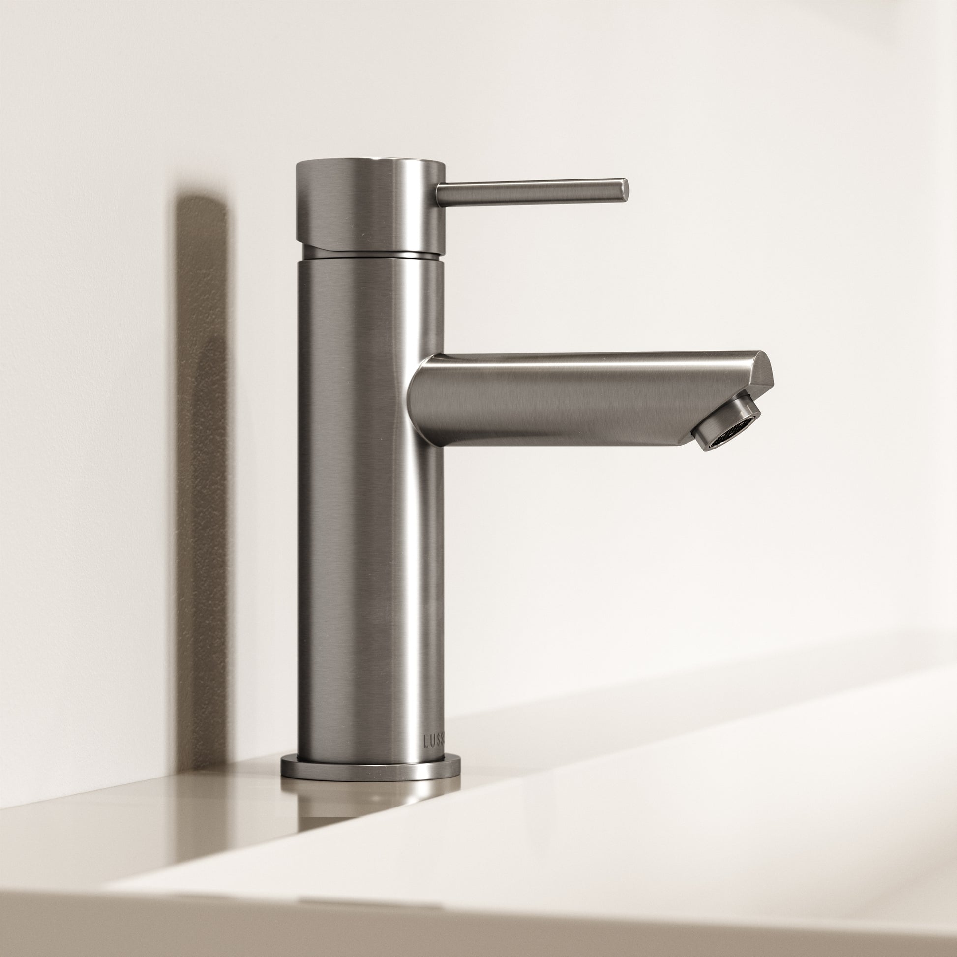 Luxe Monobloc Brushed Stainless Basin Mixer Tap