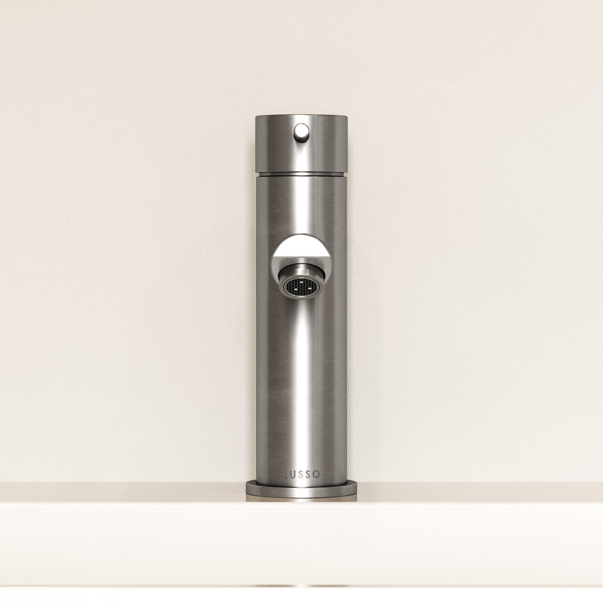 Luxe Monobloc Brushed Stainless Basin Mixer Tap